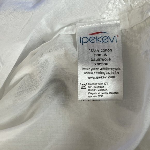 ipekevi Hand‎ made Blouse Top Women XL NWT Lightweight Cotton Embroidered White - Picture 15 of 16